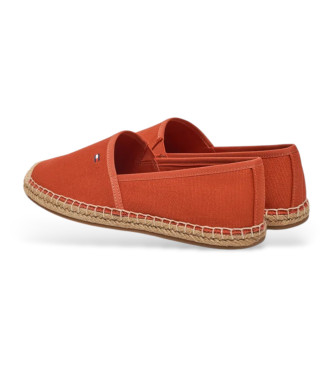 Tommy Hilfiger Espadrilles en toile orange avec logo brod