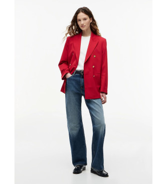 Tommy Hilfiger Brezčasen suknjič širokega kroja v rdeči barvi