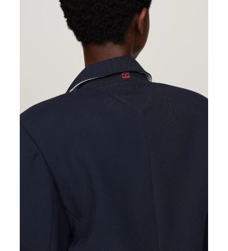 Tommy Hilfiger Blazer in twill doppiopetto blu scuro