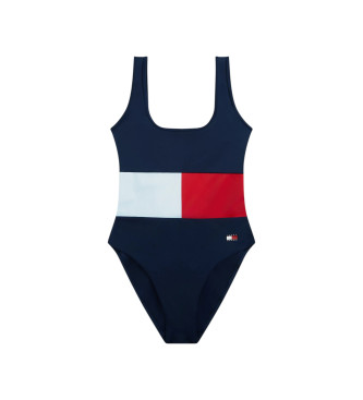 Tommy Hilfiger Maillot de bain bleu marine avec encolure dans le dos