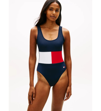 Tommy Hilfiger Maillot de bain bleu marine avec encolure dans le dos