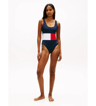 Tommy Hilfiger Maillot de bain bleu marine avec encolure dans le dos