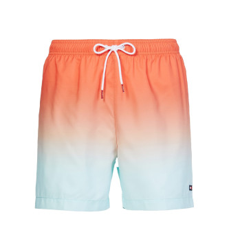 Tommy Hilfiger Oranžne, bele plavalne hlače z gradientom