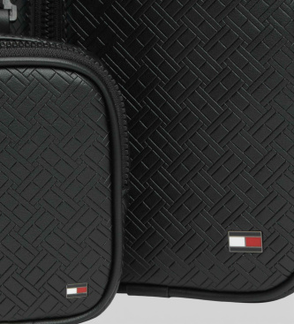 Tommy Hilfiger Sac � bandouli�re gaufr� noir