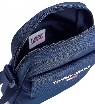 Tommy Hilfiger Saco de ombro essencial com logótipo azul - 15x5x19cm 
