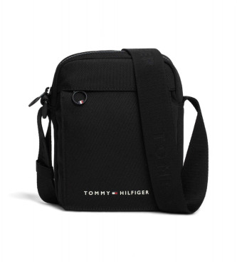 Tommy Hilfiger Borsa a tracolla reporter testurizzata nera