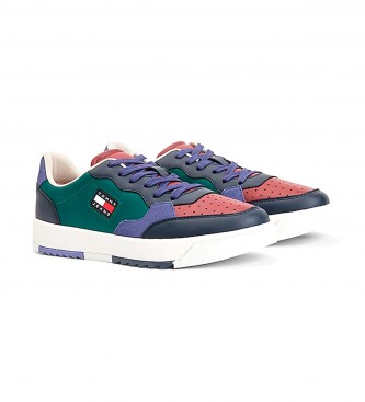 Tommy Hilfiger Sneakers in pelle a blocchi con texture multicolori