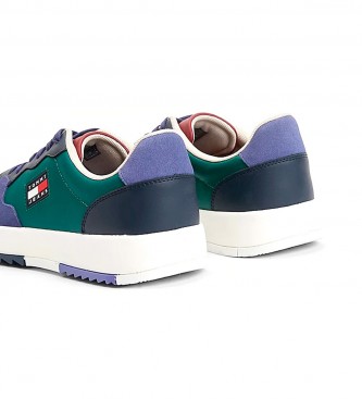 Tommy Hilfiger Sneakers in pelle a blocchi con texture multicolori