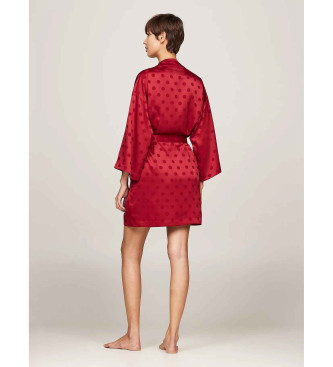 Tommy Hilfiger Vestaglia in raso jacquard rosso