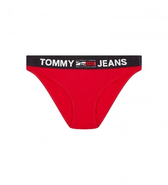 Tommy Jeans Kratke hlače s kontrastnim pasom Rdeča