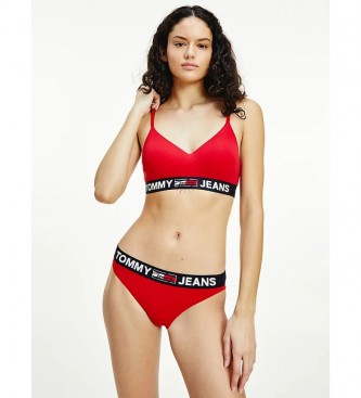 Tommy Jeans Kratke hlače s kontrastnim pasom Rdeča