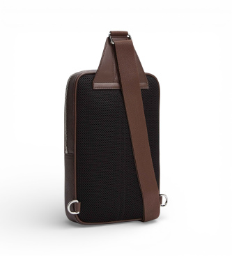 Tommy Hilfiger Sac � bandouli�re � textures mixtes marron