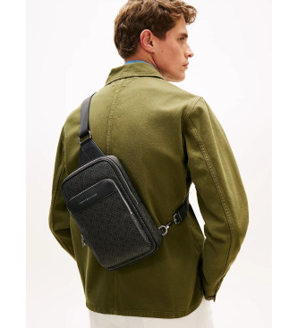 Tommy Hilfiger Sac � bandouli�re � textures mixtes noir