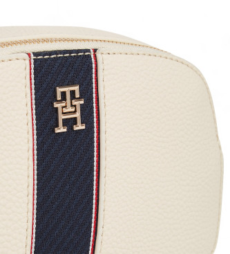 Tommy Hilfiger Beige getextureerde schoudertas