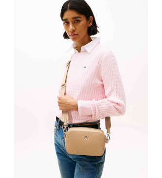 Tommy Hilfiger Borsa a tracolla con monogramma TH beige