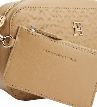 Tommy Hilfiger Borsa a tracolla con monogramma TH beige