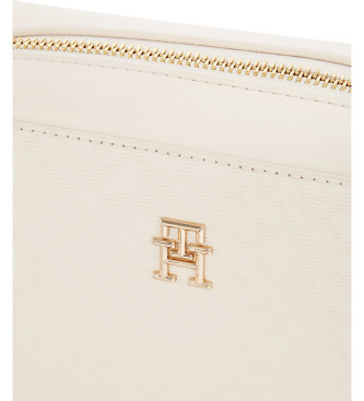 Tommy Hilfiger Borsa a tracolla con monogramma TH bianca