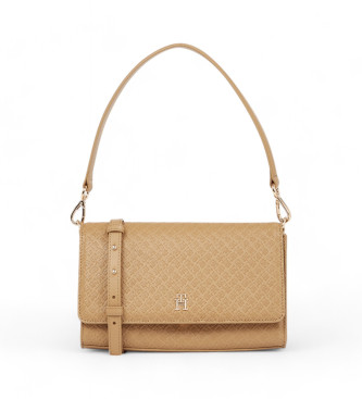 Tommy Hilfiger Schoudertas met bruin TH-monogram