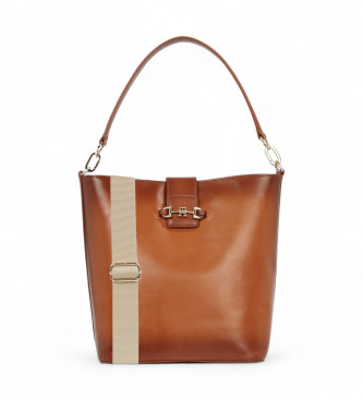 Tommy Hilfiger Sac en cuir marron Heritage