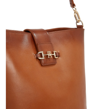 Tommy Hilfiger Sac en cuir marron Heritage