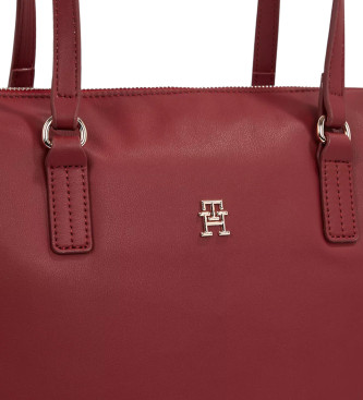 Tommy Hilfiger Tote bag med rdbrun TH monogram badge