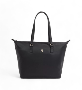 Tommy Hilfiger Bolso tote con insignia del monograma TH negro