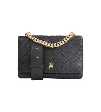 Tommy Hilfiger Bolso bandolera con asa de cadena negro