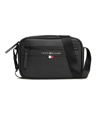 Tommy Hilfiger Essential sac reporter  logo mtallique noir