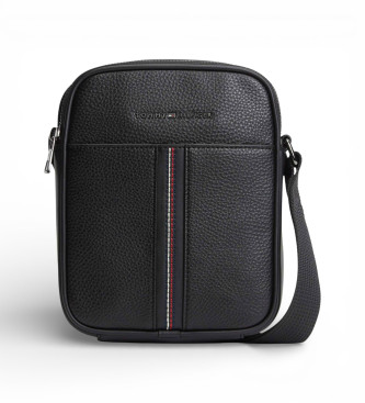 Tommy Hilfiger Bolso reporter de piel granulada negro