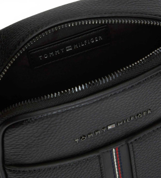 Tommy Hilfiger Bolso reporter de piel granulada negro