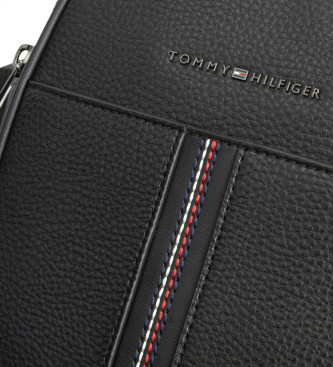 Tommy Hilfiger Bolso reporter de piel granulada negro