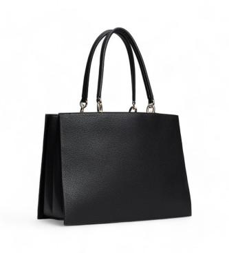 Tommy Hilfiger Bolso satchel granulado con monograma TH negro