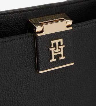 Tommy Hilfiger Granulated satchel bag black