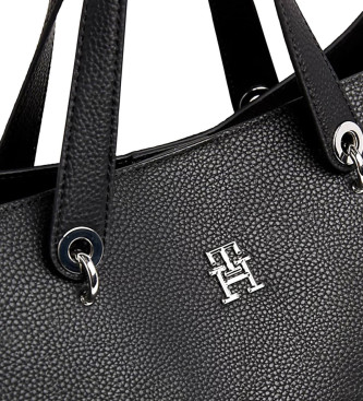 Tommy Hilfiger TH Emblem satchel bag black
