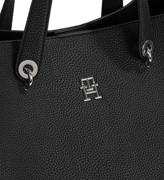 Tommy Hilfiger TH Emblem satchel bag black