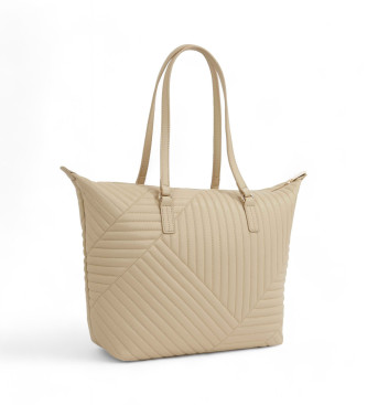 Tommy Hilfiger Gesteppte Shopper-Tasche in Beige