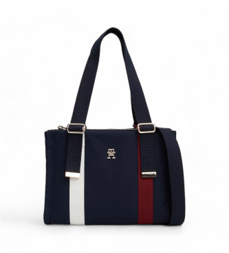 Tommy Hilfiger Sac fourre-tout avec couleurs unies et monogramme bleu marine