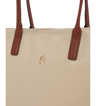 Tommy Hilfiger Borsa tote beige monogrammata TH