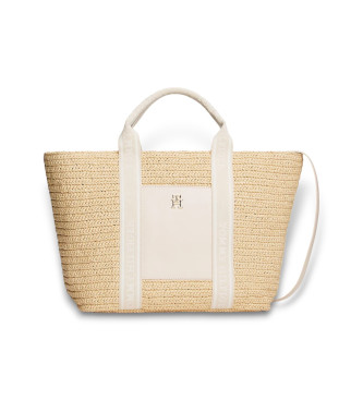 Tommy Hilfiger Hklet tote bag med beige flettede hanke