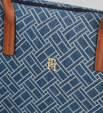 Tommy Hilfiger Torba iz džinsa z modrim logotipom
