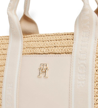 Tommy Hilfiger Bež kvačkanje messenger tote torba