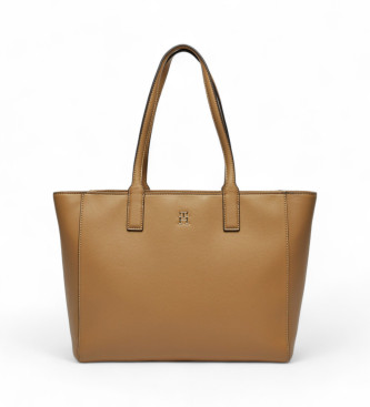 Tommy Hilfiger Borsa tote morbida TH con stemma beige