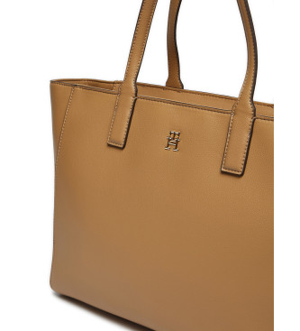 Tommy Hilfiger Borsa tote morbida TH con stemma beige