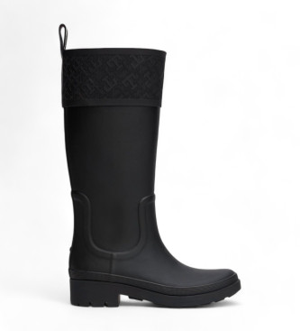 Tommy Hilfiger Wellington boots with black cleated soles