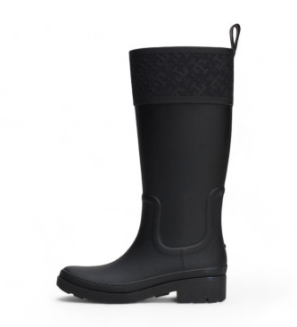 Tommy Hilfiger Wellington boots with black cleated soles