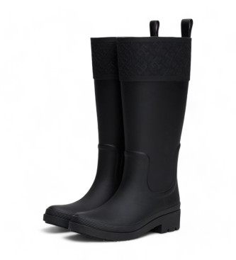 Tommy Hilfiger Wellington boots with black cleated soles