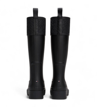 Tommy Hilfiger Wellington boots with black cleated soles