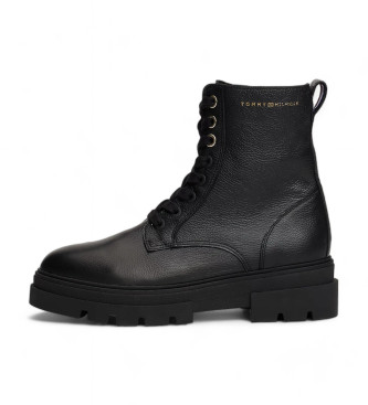 Tommy Hilfiger Bottes en cuir avec semelles cloutes noires