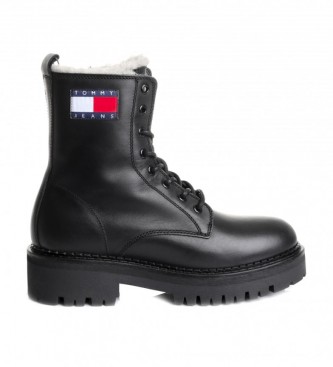 Tommy Hilfiger Lace up leather boots black