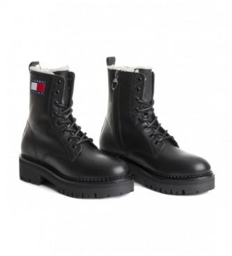 Tommy Hilfiger Lace up leather boots black